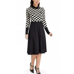 Voodo Vixen RETRO 50'S Tattoo Margie Ray Checkers Dress Size Small